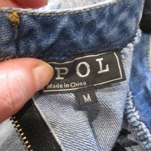 POL boho aztec fun cotton denim short dress festival m - Picture 2 of 4